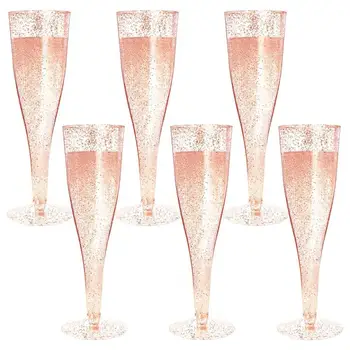20шт пластиковых бокалов для шампанского Одноразовые бокалы для шампанского для вечеринок Пластиковые стаканчики для свадебных коктейлей Принадлежности для вечеринок