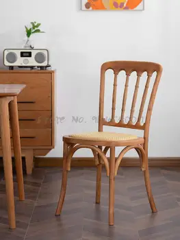 Бамбуковый стул из массива дерева в американском стиле в стиле Кантри, обеденный стул из массива дуба в стиле ретро, стул для арфы, стул для Наполеона, стул для замка