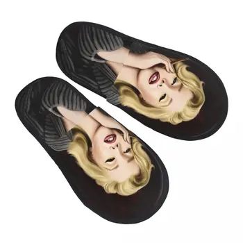 Домашние тапочки певицы Мэрилин Монро, женские удобные тапочки с эффектом памяти, американская актриса, модель, домашние тапочки-слипоны