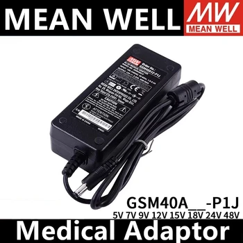 Источник питания Mean Well GSM40A05-P1J GSM40A07-P1J GSM40A09-P1J GSM40A12-P1J GSM40A15-P1J GSM40A18-P1J GSM40A24-P1J GSM40A48-P1J