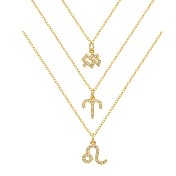 Модное простое очаровательное ожерелье с 12 созвездиями для женщин, ожерелье со звездным знаком зодиака для подарка лучшей подруге Оптом