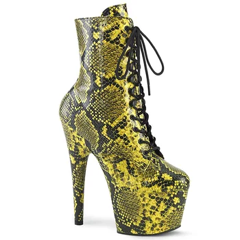 Новые модные ботильоны Fringe Knight на платформе и высоком каблуке 17 см, женская осенне-зимняя обувь для танцев на шесте