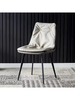 Обеденный стол в постмодернистском минималистичном скандинавском стиле, легкий Роскошный обеденный стул, Сетчатый красный стул, Ресторанное кожаное кресло, Мягкая сумка