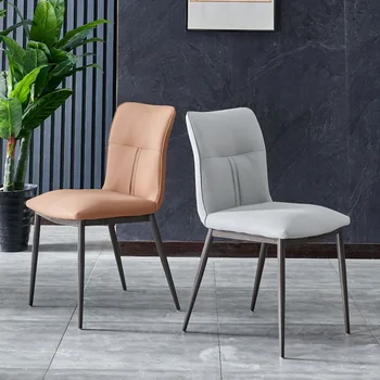Одноместные обеденные стулья для гостиной Современный удобный Уникальный обеденный стул с высокой спинкой Для кухни A1 из металла