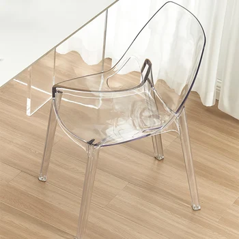 Пластиковые обеденные стулья в скандинавском стиле, уличные прозрачные обеденные стулья для вечеринок, эргономичные обеденные стулья для балкона, свадебная мебель Sillas Comedor BL50CY