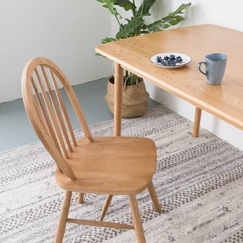 Простые эстетичные деревянные обеденные стулья в стиле ретро Классический дизайн спальни Мебель для комнаты в скандинавском стиле Украшение дома Мебель для библиотеки