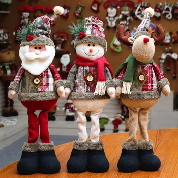 Рождественские куклы, Декор для елки, Новогодний Орнамент, Северный Олень, Снеговик, Санта-Клаус, Стоящая кукла, Украшение Navidad, Счастливого Рождества 2023