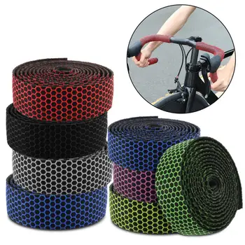 1 комплект ленты для велосипедного руля, сотовый силикон, пена EVA, Противоскользящая амортизация, ручка для горного велосипеда, аксессуары для велосипеда