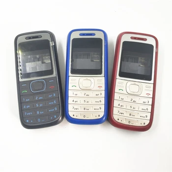 10 шт./лот, новая высококачественная крышка для Nokia 1200 1208, полная комплектация корпуса мобильного телефона, английская клавиатура