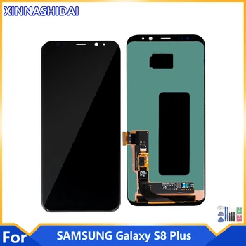 100% ПРОТЕСТИРОВАННЫЙ OLED Для Samsung Galaxy S8 Plus SM-G955F G955FD ЖК-дисплей с Сенсорным Экраном и Цифровым Преобразователем в сборе с рамкой