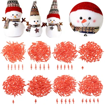 100 шт. /пакет Пластиковый Снеговик с красным носом 8 размеров Кукольный Нос Санта-Клауса для шитья кукольных кукольных плюшевых животных