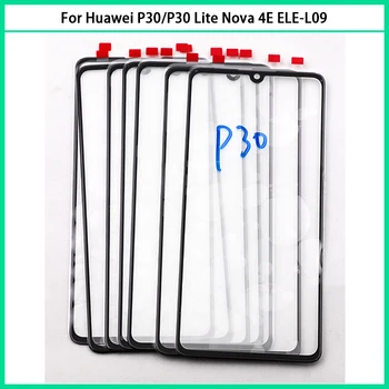 10ШТ для Huawei P30 Lite сенсорный ЖК-дисплей Передняя стеклянная панель объектива P30 Внешняя стеклянная крышка сенсорного экрана Добавить замену OCA