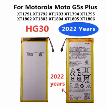 2022 Года Аккумулятор HG30 Для Motorola Moto G5s Plus XT1791 XT1792 XT1793 XT1794 XT1795 XT1805 XT1806 XT1804 3000 мАч Телефон Bateria