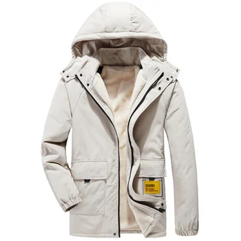 2023 Зимняя теплая мужская куртка-парка, утепленная военная куртка, Повседневное флисовое пальто, Мужская одежда, Пальто, Мужская уличная одежда, Верхняя одежда