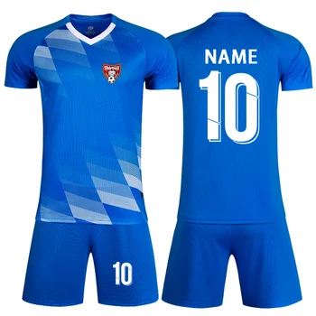 2023 Новые Комплекты футбольной одежды для мужчин и мальчиков, Детская Футбольная форма с коротким рукавом, Спортивный костюм для футбола для взрослых, Джерси с индивидуальной печатью