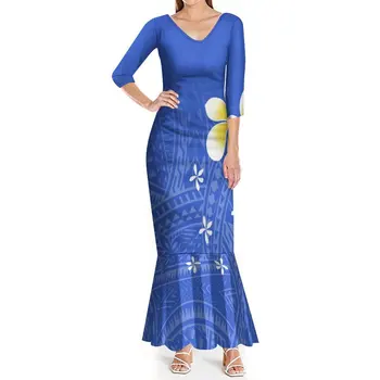 2023, Новый дизайн, юбка-лотос, Темпераментное платье, полинезийское винтажное платье в этническом стиле, изготовленное на заказ, женская одежда с рисунком