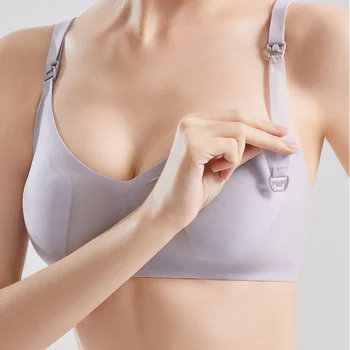 2023 Новый открытый спереди бюстгальтер для грудного вскармливания Легкий и предотвращающий провисание Дышащий бюстгальтер для беременных женщин Удобный бюстгальтер для грудного вскармливания