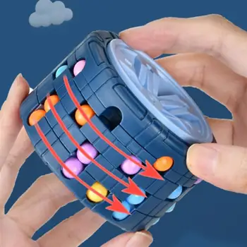 3D игрушка-цилиндр-куб, Волшебный боб, Гироскоп, Вращающийся слайд, Логические игры, снимающие стресс для детей, Развивающие игрушки для младенцев Монтессори
