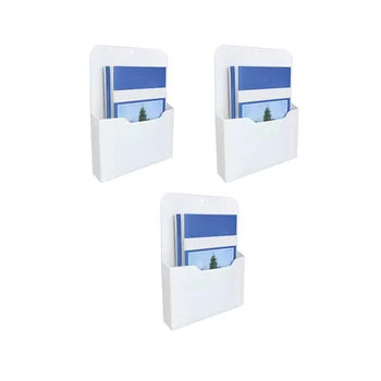 3X Магнитный держатель для файлов - Магнитный держатель для бумаги, карманный органайзер Для хранения канцелярских принадлежностей, органайзер для почты