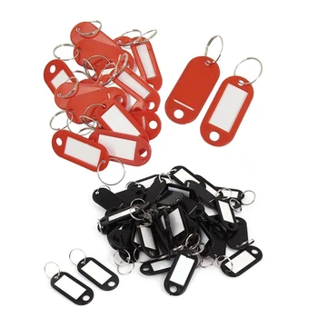 40 шт различных брелоков для ключей с разделенным кольцом для ключей (20 шт Красный и 20 шт черный)