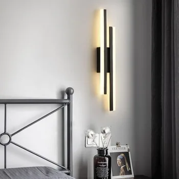 48 см светодиодный настенный светильник в скандинавском современном минималистичном стиле, прикроватная лампа для спальни, Креативная лампа для лестницы, Акриловая настенная лампа для гостиной