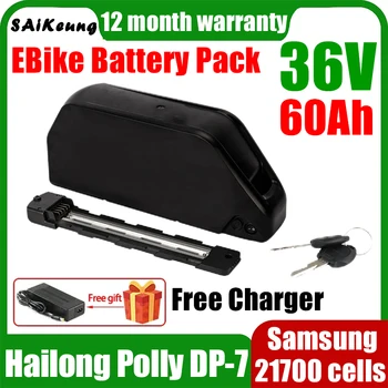 48V Аккумулятор для Ebike Hailong Bafang Battery Hihg Power 60ah 2000W 50ah 1500W 40ah 1000W 30ah 800W 25ah 500W 21700 литиевых батарей