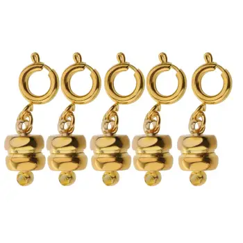 5 штук удлинителя 7 мм для ожерелья, браслета, аксессуаров для изготовления ювелирных изделий, золото /цвет