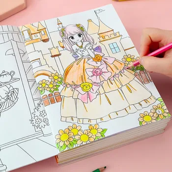 6 Книг, раскраски принцессы для детей, наряды для девочек с наклейками, альбом для рисования, школьные игрушки для раннего развития
