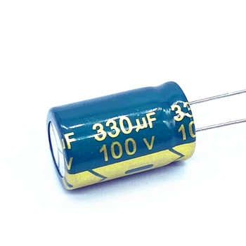 8 шт./лот высокочастотный низкоомный алюминиевый электролитический конденсатор 100 В 330 мкФ размером 13*20 330 МКФ 20%