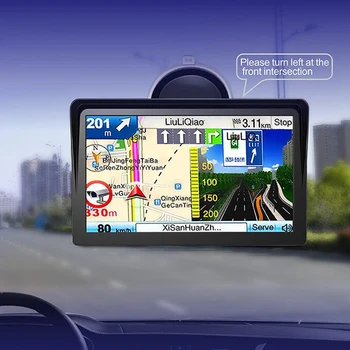 9-Дюймовый Автомобильный GPS-Навигатор Встроенный Динамик Автомобильный GPS-Навигатор 256 МБ + 8G Спутниковая Навигация Голосовое Напоминание Mini USB TF EU AU Карта Северной Америки