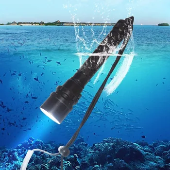 ANYGO Brightest Профессиональный фонарик для дайвинга Портативный фонарик для подводного плавания 100 м под водой IPX8 Водонепроницаемые фонарики 18650