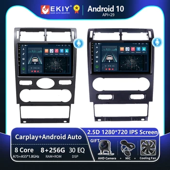 EKIY T8 Android 10 Для Ford Mondeo 3 2004-2007 Автомобильный Радио Мультимедийный Видеоплеер Навигация GPS Авто Стерео Carplay No 2 Din DVD
