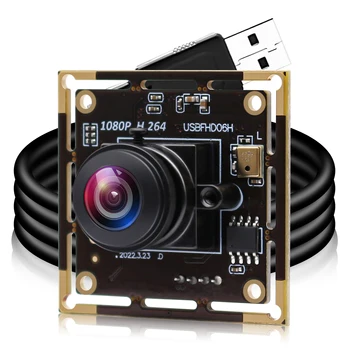 ELP 2-мегапиксельный мини-широкоугольный модуль USB-камеры с микрофоном H.264 1080P 0.01 Люкс Видео Аудио при низкой освещенности ПК Встроенная веб-камера для ПК
