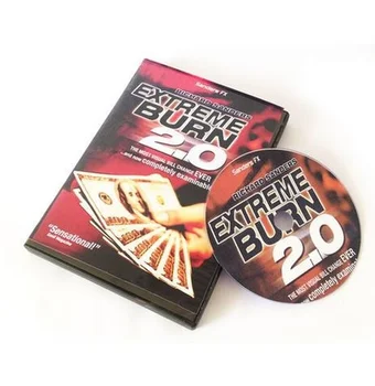 Extreme Burn 2.0 (Трюки + DVD), Карточная магия, Сцена, Фокусы Крупным планом, Для Профессиональных Фокусников, Забавный Ментализм Из бумаги В банкноту
