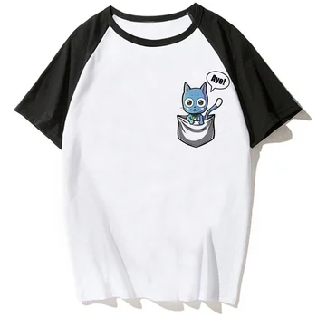 Fairy Tail футболка женская японская манга Y2K футболка для девочек графический дизайнер японская одежда