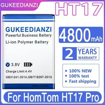 GUKEEDIANZI Сменный Аккумулятор HT17 HT 17 4800 мАч Для HomTom HT17 Pro HT17Pro Batterij + Номер трека