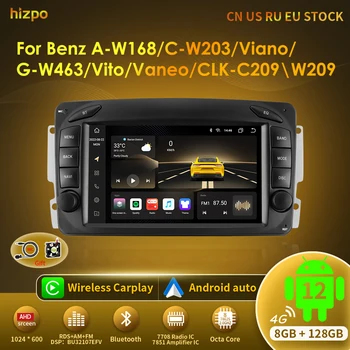 Hizpo Android Авторадио для Mercedes Benz CLK W209 W203 W463 W208 Carplay Автомобильный Мультимедийный RDS GPS No 2din Авторадио 8 Core 7862