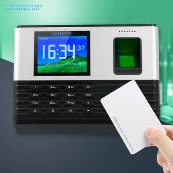 HOMSECUR A-L355 Новые отпечатки пальцев и RFID-карты учета рабочего времени + Бесплатное программное обеспечение + Wi-Fi + ЛЕТНЕЕ время
