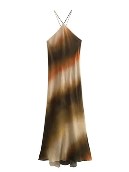Kumsvag 2023, Женское летнее платье на бретельках, Модное льняное хлопковое платье с принтом 