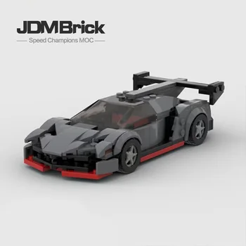 MOC Handmade DIY Assembly Building Blocks 8 Grid Car Poison Racing Super Race Assembly Speed Series для мальчиков