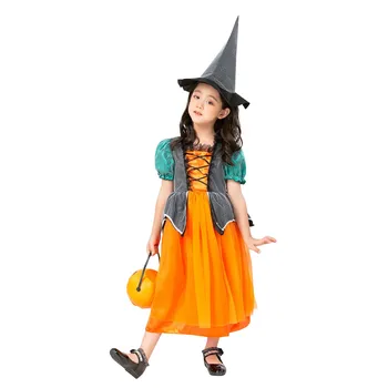 MODX Costumes Children'S Costumes Halloween Cosplay Party Short Sleeve Dress Kids Clothes Girls детская одежда Платья 2023