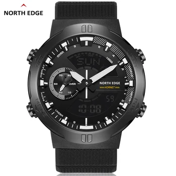 NORTH EDGE Watch HORNET Роскошные спортивные цифровые часы для бега на велосипеде, наручные часы с подсветкой мирового времени, мужские водонепроницаемые 50 м