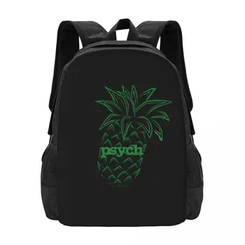 Psych Pineapple Простой Стильный Студенческий школьный рюкзак Водонепроницаемый Большой емкости Повседневный рюкзак для путешествий Рюкзак для ноутбука