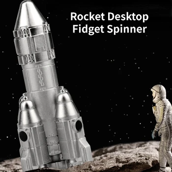 Rocket Настольный спиннер Fidget Spinner Металл Черный Технология декомпрессии Артефакт EDC Снимает беспокойство Игрушечный мальчик Классный подарок