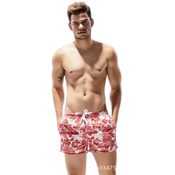Seobean Спортивная повседневная мужская пляжная одежда Летние тонкие шорты с модным принтом