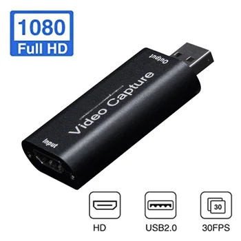 USB-карта видеозахвата 4K 1080P, совместимая по HDMI с USB 3.0, запись на зеркальную видеокамеру, экшн-камеру, компьютер для потокового воспроизведения игр