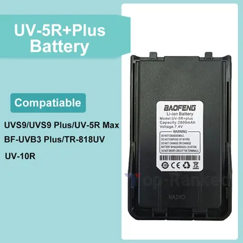 UV-S9 Plus Литий-ионный Аккумулятор 2800 мАч Оригинальный для UV-5R + Plus UV-5R Pro BF-UVB3 Plus UVS9 UV5R Max UV10R Аккумуляторы с USB Зарядным устройством