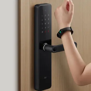 Xiaomi Smart Door Lock 1S Распознавание отпечатков пальцев Электронный дверной звонок Bluetooth Passward NFC Homekit Разблокировка замка домашней безопасности