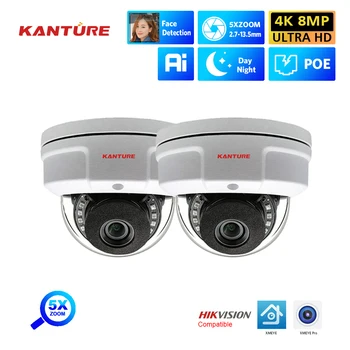 XMEYE 4K CCTV Security PoE Камера 8MP 5-кратный Оптический Зум 2,7 мм-13,5 мм Комплект Купольных Камер видеонаблюдения для помещений и улицы P2P Onvif