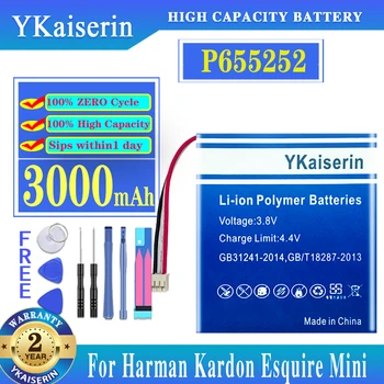 YKaiserin Аккумулятор 3000 мАч P655252 для Harman Kardon Esquire Mini Speaker Громкоговоритель Batteria + Бесплатные Инструменты